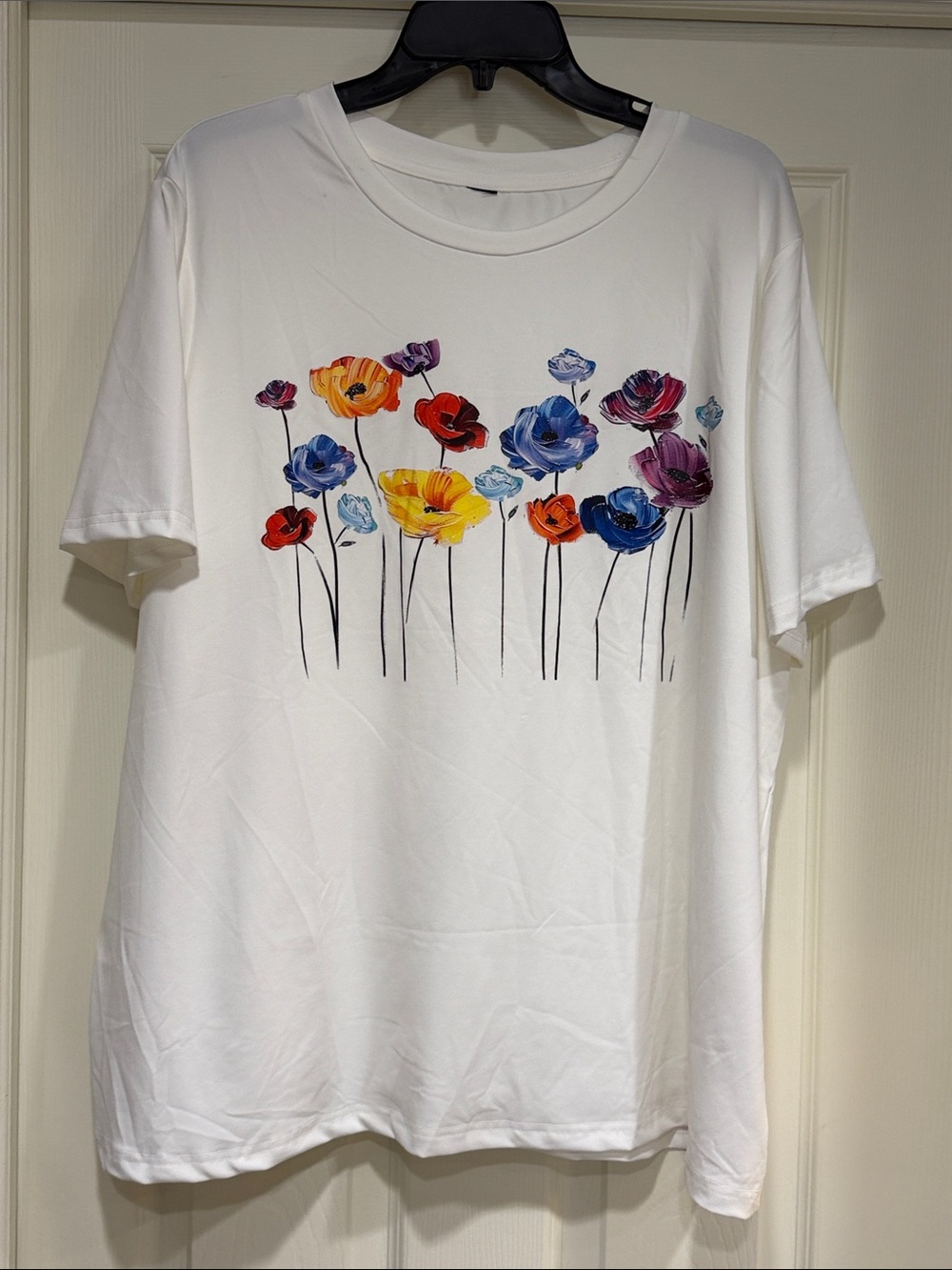 White Floral Women's Top